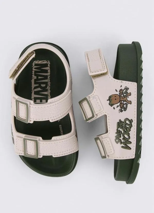 Grendene Kids - Sandália Infantil Marvel Comics Bege 4