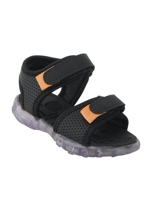 Perfecta - Sandália Infantil Preta com Luzinha