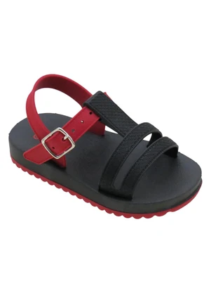 Perfecta - Sandália Infantil Preta em Material de Pvc - PERFECTA