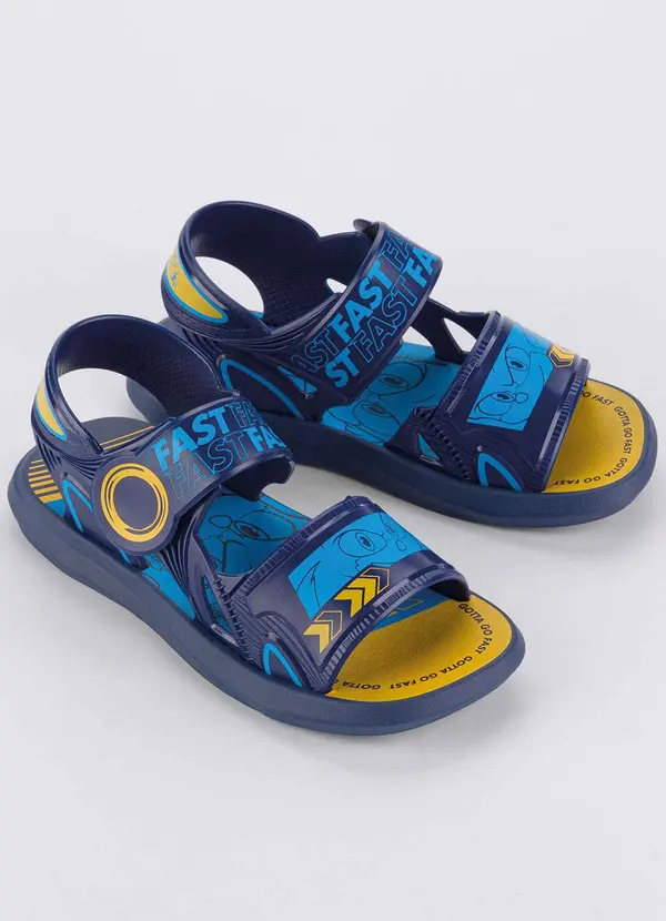 Grendene Kids - Sandália Infantil Sonic Furious Eyes Azul 4