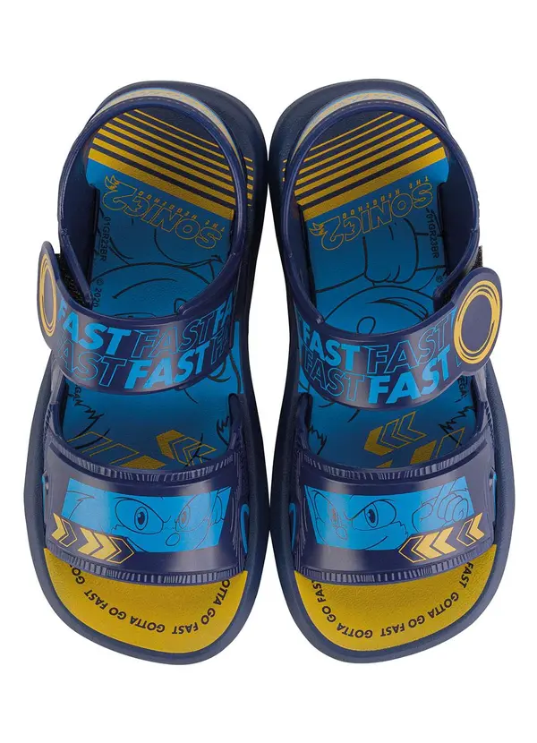 Grendene Kids - Sandália Infantil Sonic Furious Eyes Azul 6
