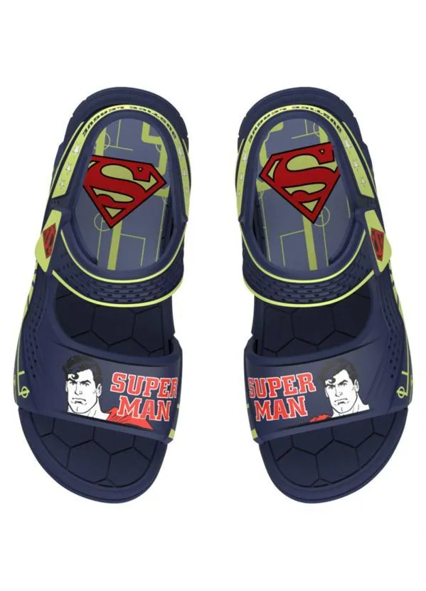 Grendene Kids - Sandália Liga da Justiça Hero Faces Azul 4