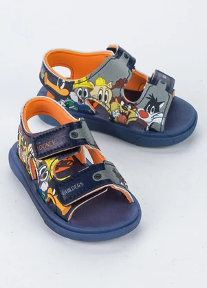 Grendene Kids - Sandalia Looney Tunes em Obras Baby Marinho - GRENDENE KIDS