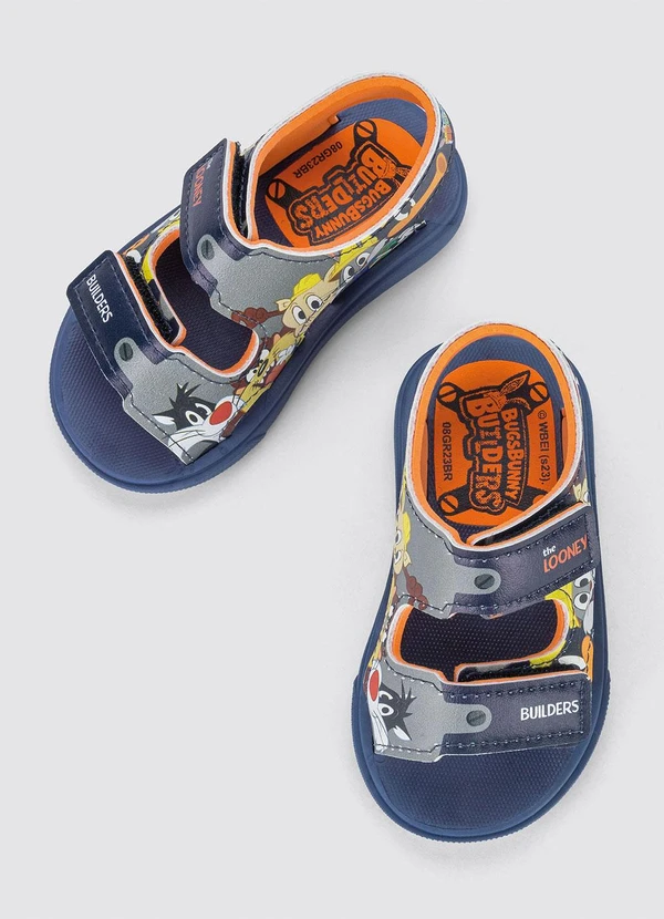 Grendene Kids - Sandalia Looney Tunes em Obras Baby Marinho 2