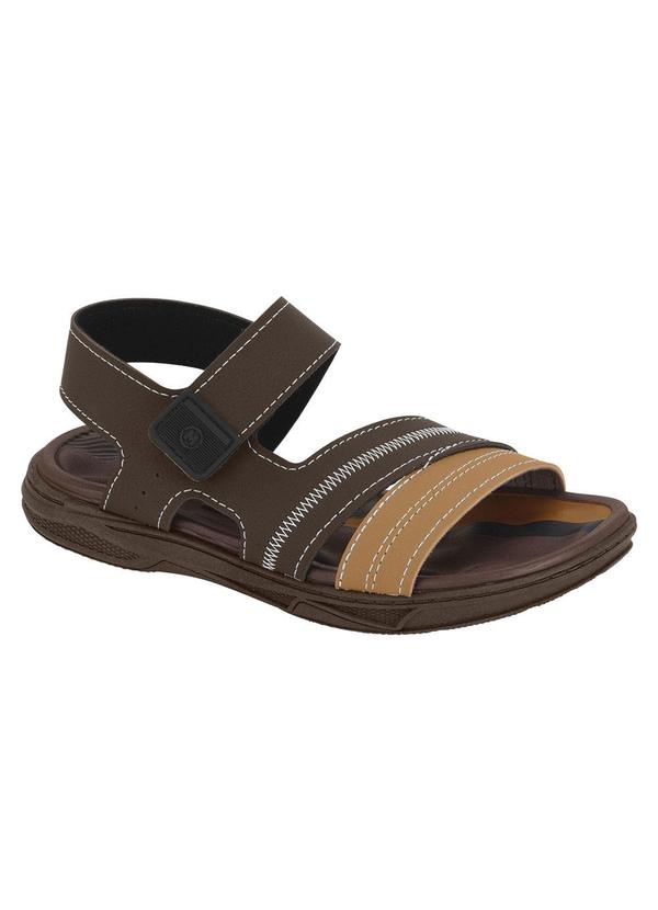 Sand�lia Molekinho (Caf�) com Velcro