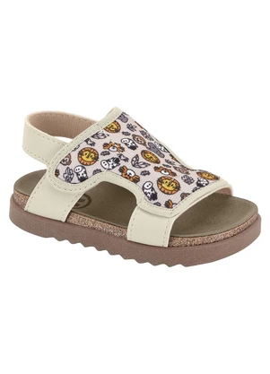 Sandália Molekinho (Off White) em Sintético - MOLEKINHO