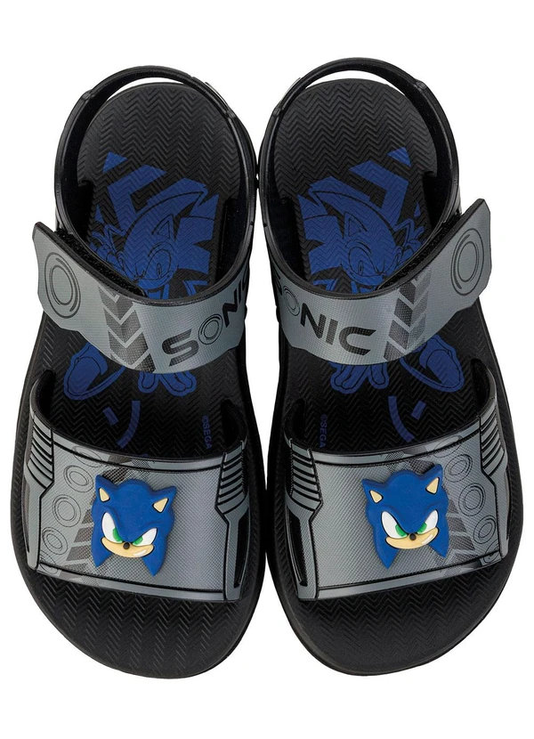 Grendene Kids - Sandália Sonic Team Preto 2