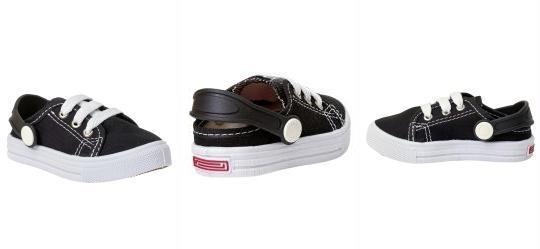 T�nis Babuche Preto em Tecido