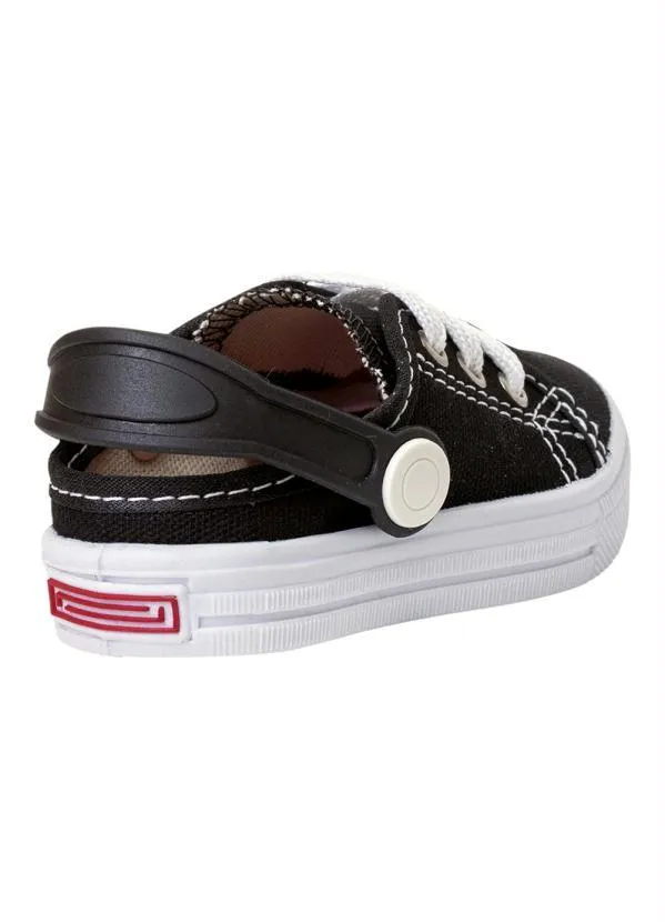 Perfecta - Tênis Babuche Preto em Tecido 2