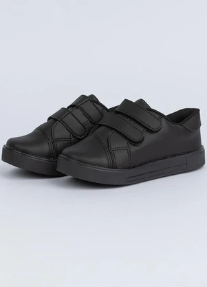Vida Costeira - Tênis Casual Preto com Duplo Velcro Preto - VIDA COSTEIRA