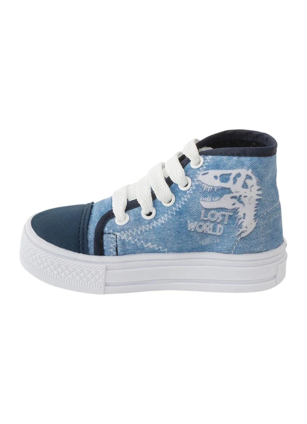 Perfecta - Tenis Infantil Azul em Tecido 3