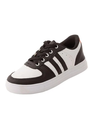 Perfecta - Tênis Infantil Branca e Preta em Sintético - PERFECTA