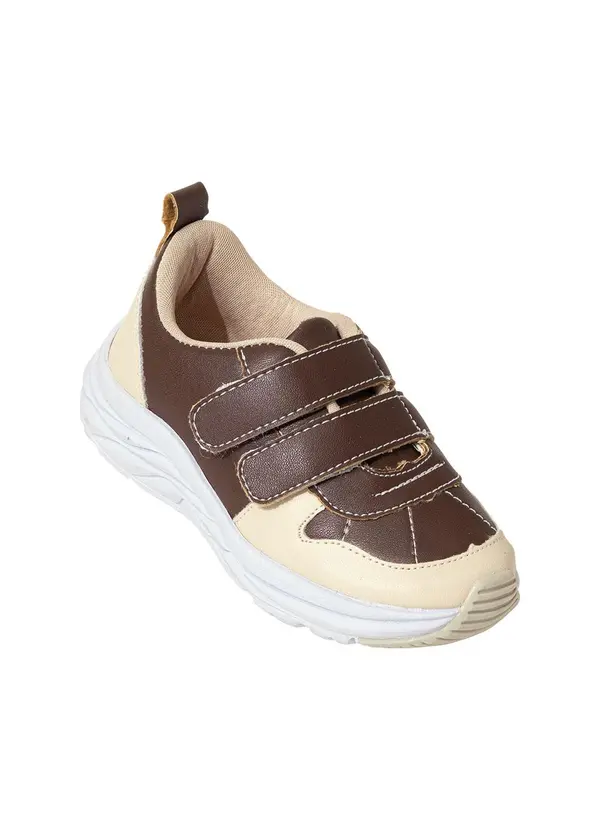 Perfecta - Tênis Infantil Café em Sintético