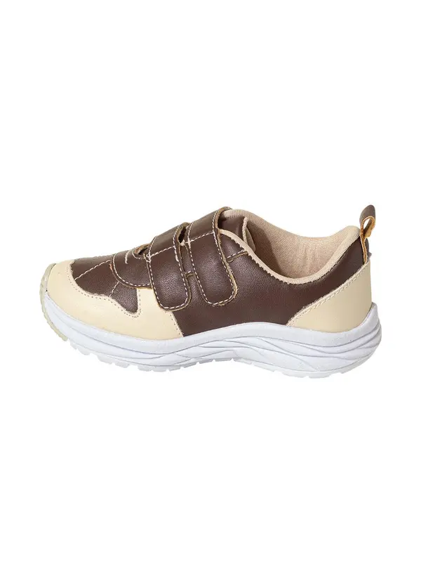 Perfecta - Tênis Infantil Café em Sintético 3