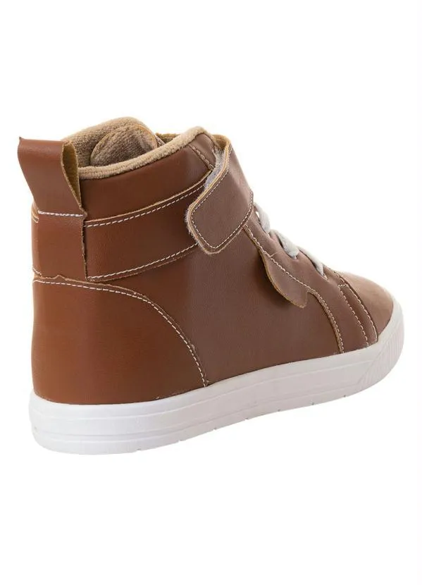 Perfecta - Tênis Infantil Cano Médio Caramelo com Velcro 2