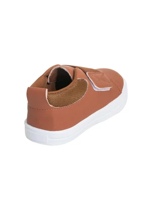 Perfecta - Tênis Infantil Caramelo com Velcro e Elástico - PERFECTA