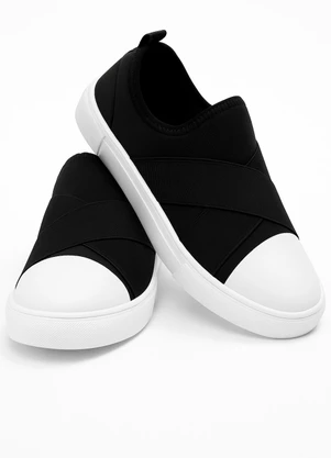 Vida Costeira - Tênis Infantil Casual Faixas Preto - VIDA COSTEIRA