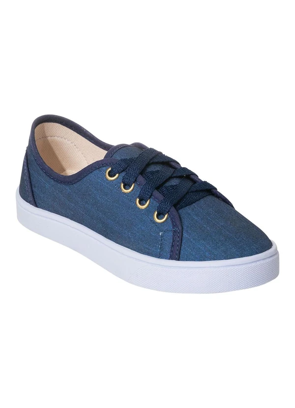 Perfecta - Tênis Infantil Jeans com Sola Flexível