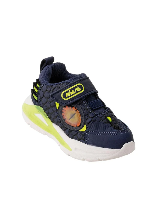 Perfecta - Tênis Infantil Marinho com Arte de Dinossauro