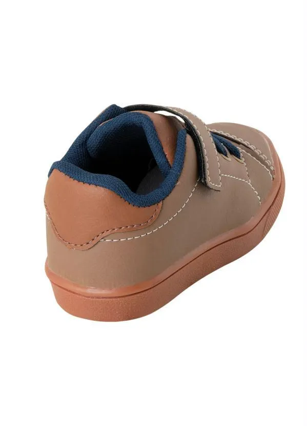 Perfecta - Tênis Infantil Marrom Fechamento em Velcro 2