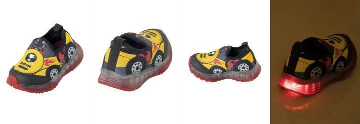 T�nis Infantil Preto com Luz de Led