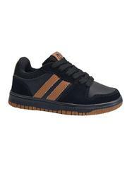 T�nis Infantil Preto em Material Sint�tico