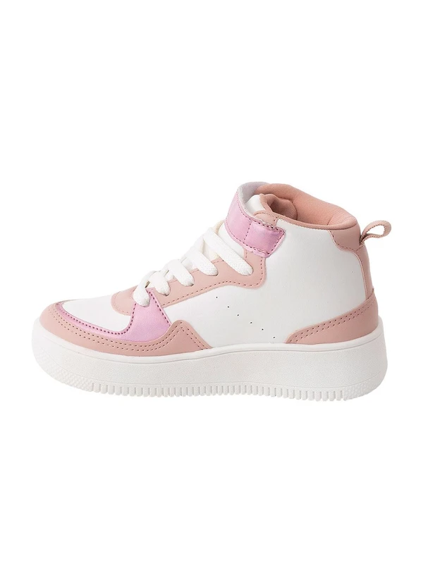 Perfecta - Tênis Infantil Rosa com Detalhe de Velcro 3