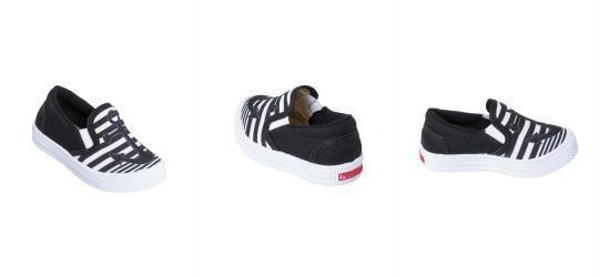 T�nis Infantil Slip On Preto Estampado