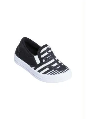 Perfecta - Tênis Infantil Slip On Preto Estampado - PERFECTA
