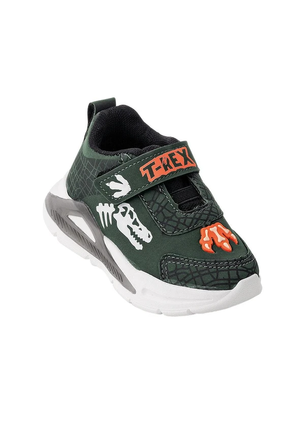 Tênis Infantil Verde com Velcro e Elástico Perfecta