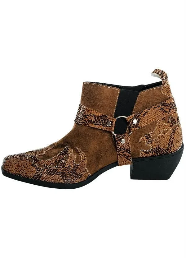 Perfecta - Bota Cano Curto Cowboy Marrom Masculina 3