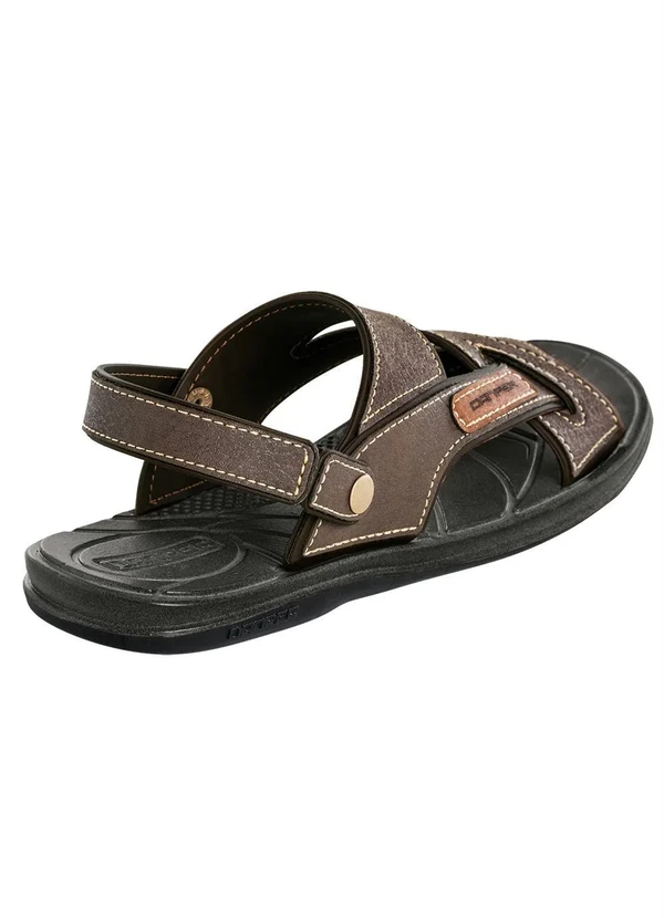 Perfecta - Sandália Masculina Marrom com Tira Removível 2