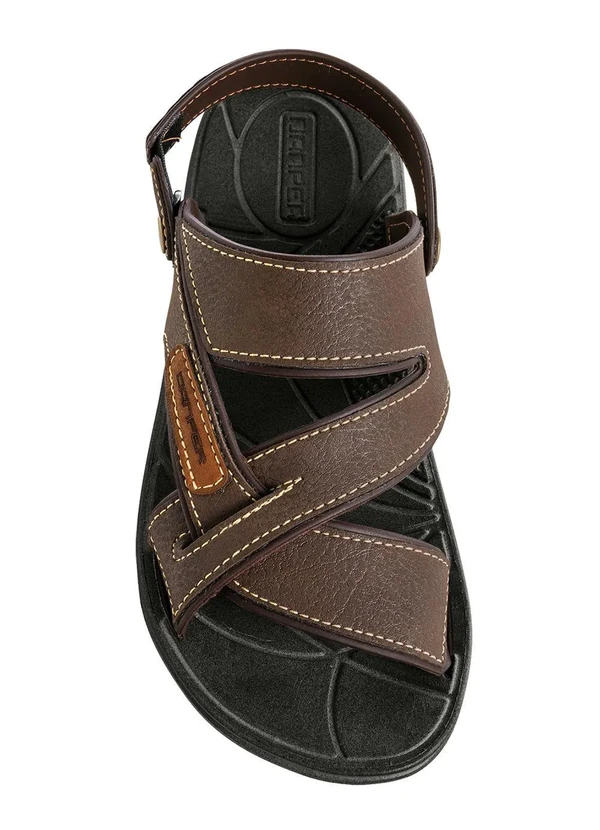 Perfecta - Sandália Masculina Marrom com Tira Removível 4