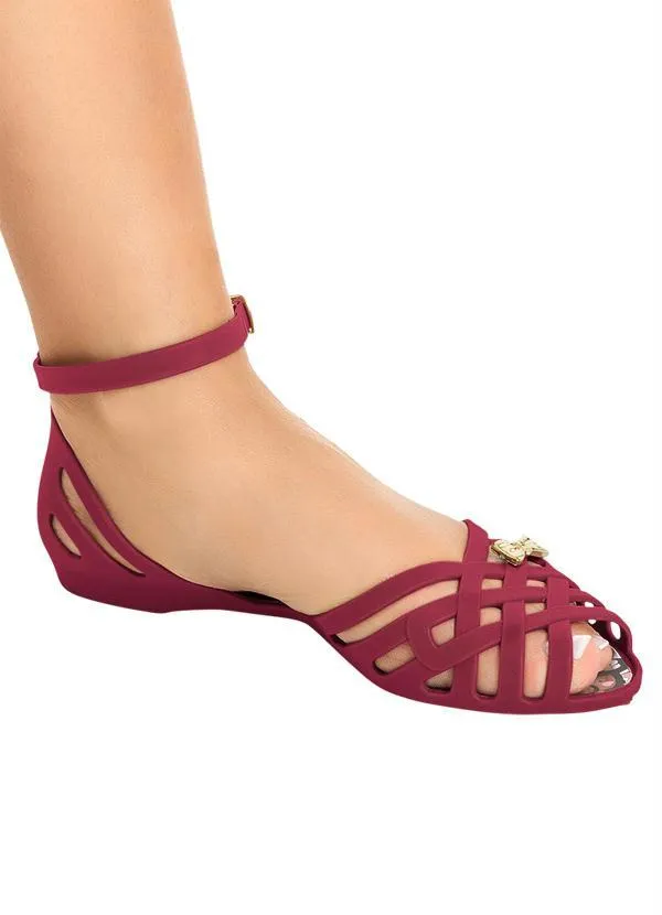 Perfecta - Sandália Bordô Detalhe Laço 4