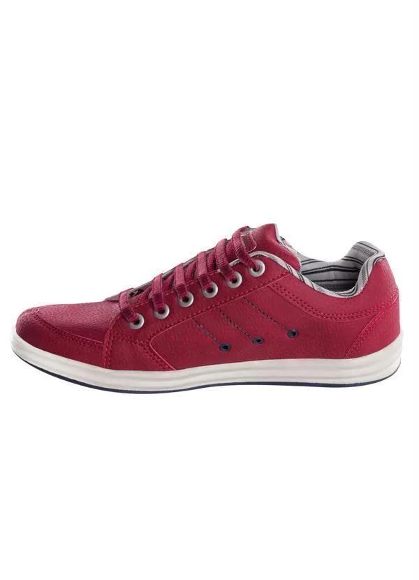 Outlet - Sapatênis Estilo Vermelho com Cadarço 3