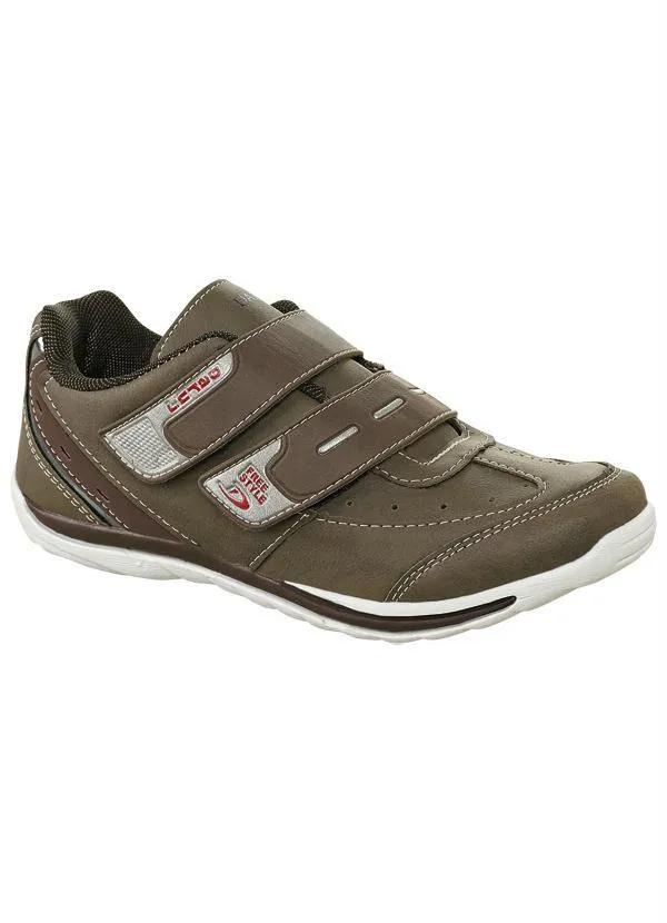 Outlet - Sapatênis Masculino Fecho em Velcro Marrom