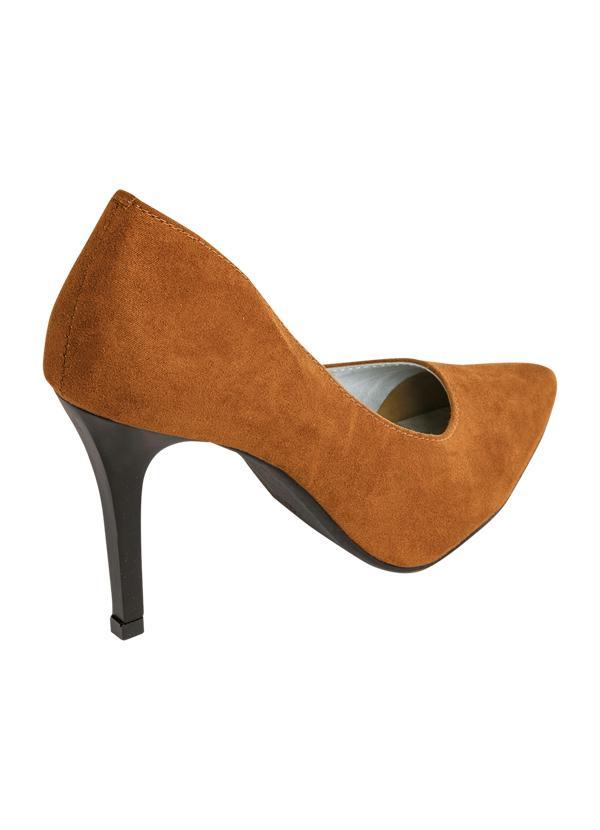 Outlet - Scarpin Caramelo em Camurça Sintética 2