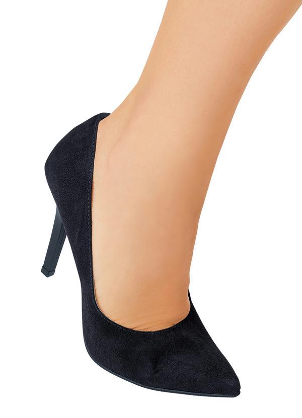 Outlet - Scarpin Preto em Camurça Sintética 5