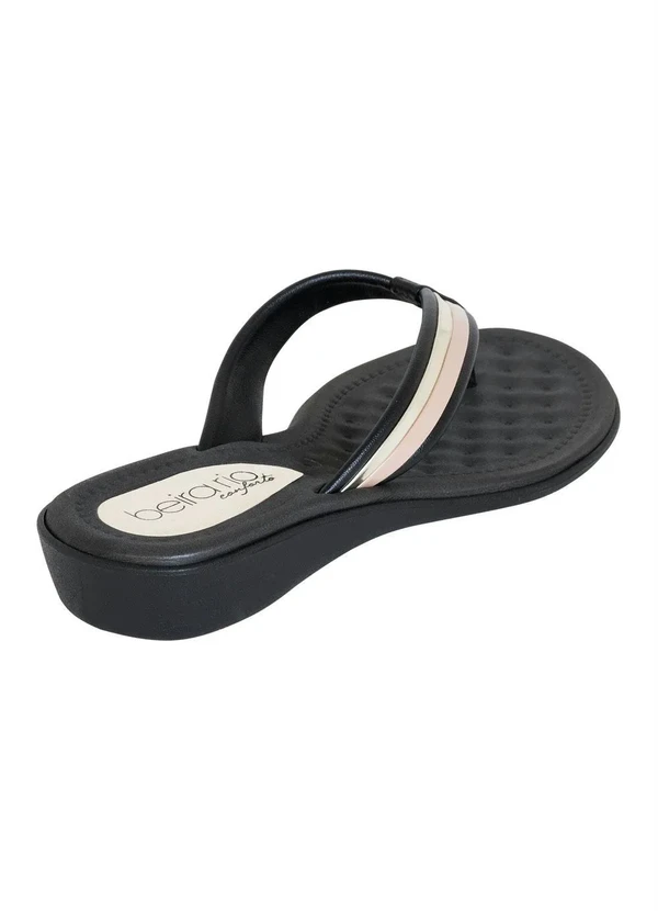 Beira Rio - Tamanco Beira Rio Preto com Detalhe Dourado 2