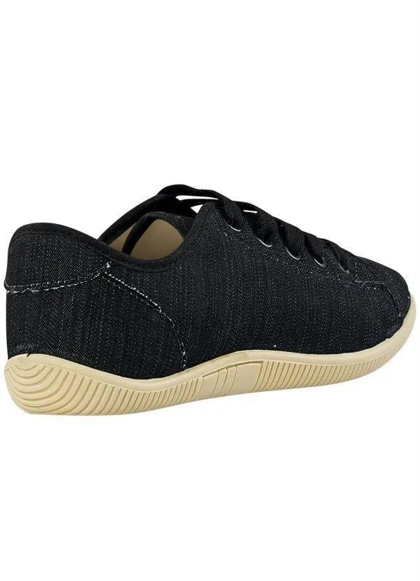 Outlet - Tênis Feminino Jeans Preto 2