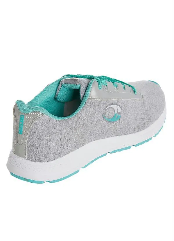 Perfecta - Tênis Cinza e Turquesa 2