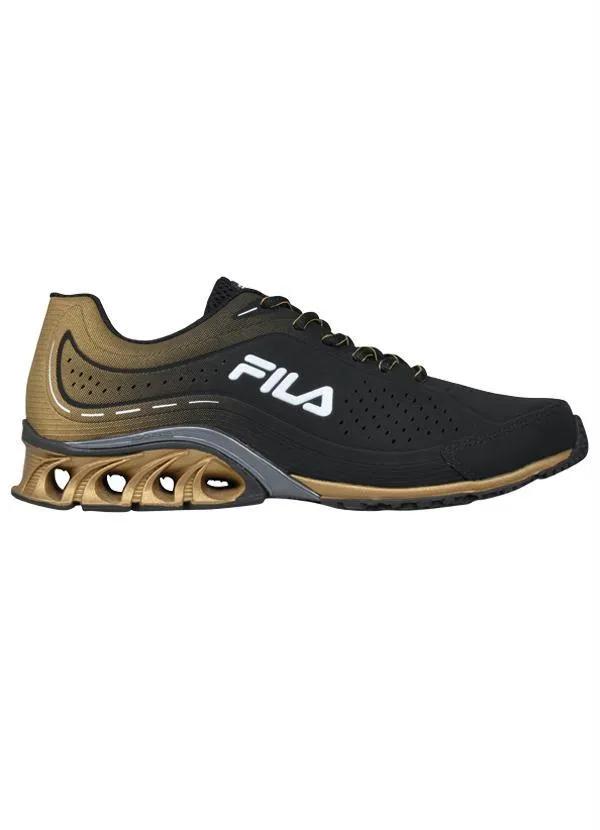 Fila - Tênis Fila Cage Python Preto e Dourado 3