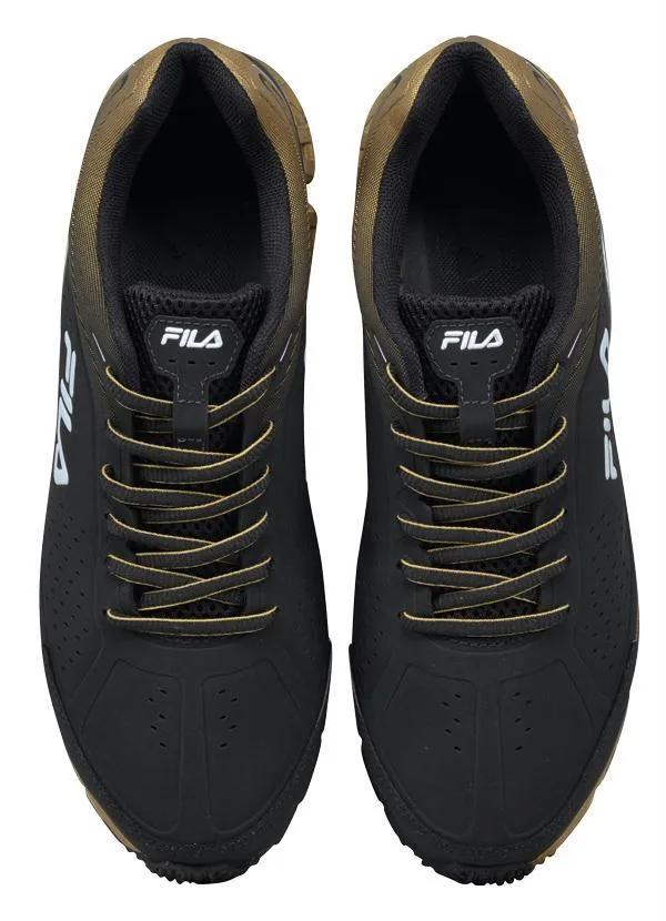 Fila - Tênis Fila Cage Python Preto e Dourado 4