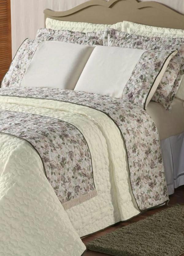 Lar e Lazer - Jogo de Cobre Leito Bege Casal 4 Peças 3