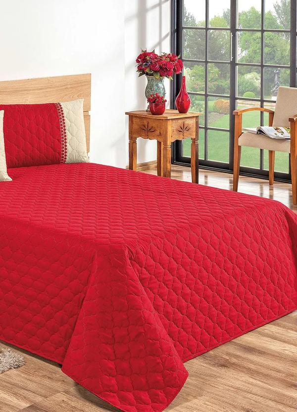 Lar e Lazer - Jogo de Cobre Leito Vermelho Casal 3 Peças 2