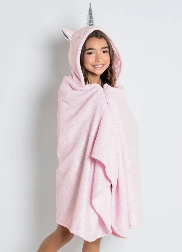 Mundo Lar - Manta Kids com Touca Unicórnio 76x152 cm