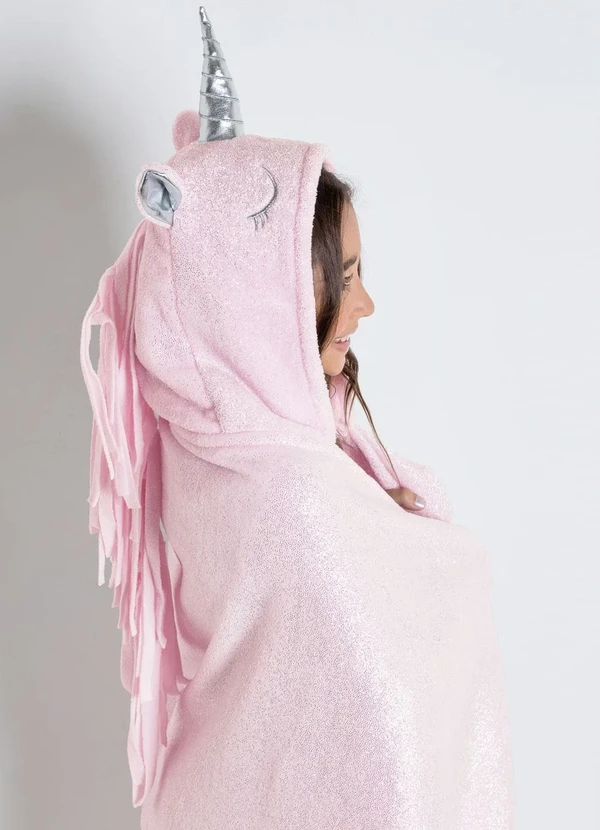 Mundo Lar - Manta Kids com Touca Unicórnio 76x152 cm 4