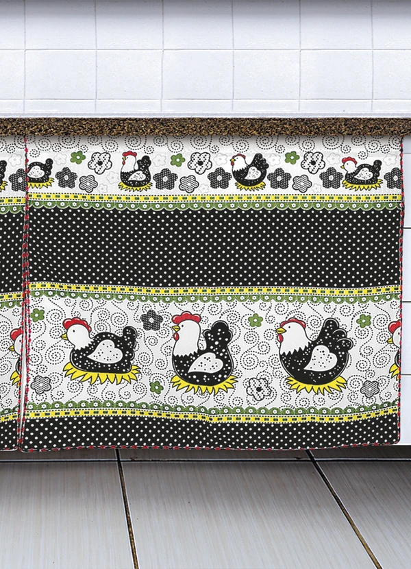 Lar e Lazer - Cortina para Pia Galinha 150x70 cm 2