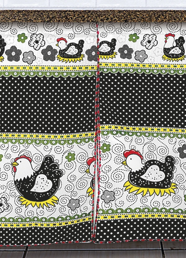 Lar e Lazer - Cortina para Pia Galinha 150x70 cm 3