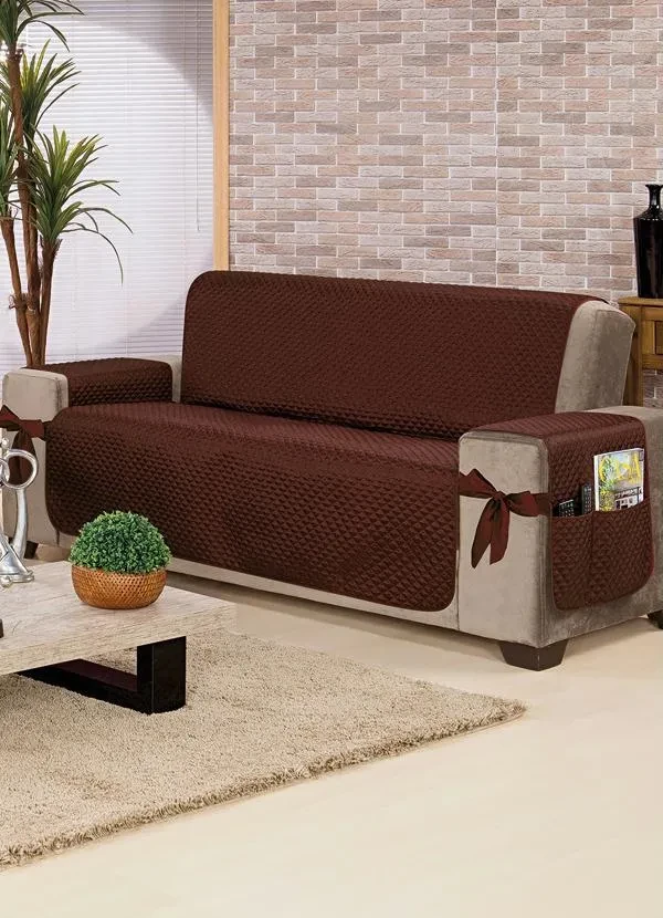 Lar e Lazer - Protetor para Sofá 2 e 3 Lugares Tabaco 2 Peças 2